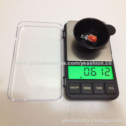 Black jewelry pocket scale/CE/RoHS marks/auto off/tare/low battery indication/large backlight LCD